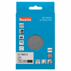 Abrasif maillé Makita D-78813; 80x130 mm; P320; 10 unités