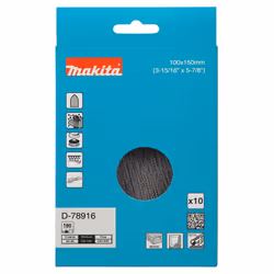 Abrasif maillé Makita D-78916; 100x150 mm; P180; 10 unités