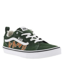 Baskets basses talon plat - VANS - Vertes - Garçon - Lacets - Adulte - Textile