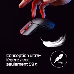 HP HyperX Pulsefire Haste 2 Mini - Souris gamer sans fil (noir) - Vue supplémentaire 13