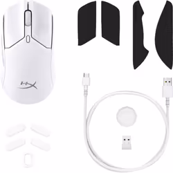 HP HyperX Pulsefire Haste 2 Mini - Souris gamer sans fil (blanc) - Vue supplémentaire 9
