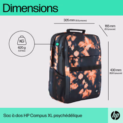 HP Sac à dos Campus XL Tie Dye - Vue supplémentaire 11