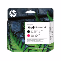 HP 769 Black/Magenta 1-2 DesignJet Printhead, HP DesignJet XL 3800 PostScript Multifunction Printer series, Jet d'encre, Noir ...