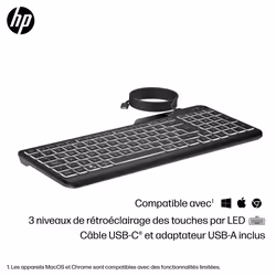 HP Clavier filaire rétroéclairé 400 - Vue supplémentaire 12