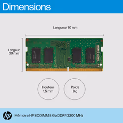 HP 8GB DDR4 3200 SODIMM Memory module de mémoire