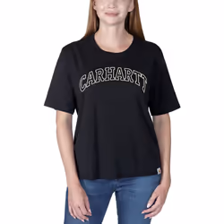 Carhartt Loose Fit Lightweight Short Sleeve Graphic T-Shirt Femme, noir, taille S pour Femmes