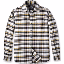 Carhartt Rugged Flex Relaxed Fit Midweight Flannel Long-Sleeve Plaid Chemise, beige, taille XL pour Hommes