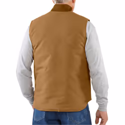 Carhartt Relaxed Fit Firm Duck Insulated Rib Collar Gilet, brun, taille 3XL pour Hommes