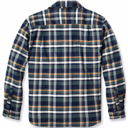 Carhartt Rugged Flex Relaxed Fit Midweight Flannel Long-Sleeve Plaid Chemise, bleu, taille 2XL pour Hommes