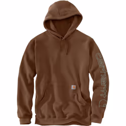Carhartt Midweight Sleeve Logo Capuche, vert-brun, taille M pour Hommes
