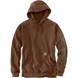 Carhartt Midweight Sleeve Logo Capuche, vert-brun, taille L pour Hommes