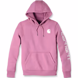Carhartt Clarksburg Logo Sweat à capuche pour dames, blanc-rose, taille XS pour Femmes