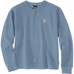 Carhartt Relaxed Fit Midweight French Terry Crewneck Sweat-shirt femme, bleu, taille XL pour Femmes