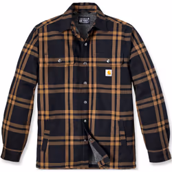 Carhartt Relaxed Fit Flannel Sherpa Lined Chemise, noir-brun, taille 2XL pour Hommes