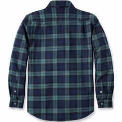 Carhartt Loose Fit Heavyweight Flannel Long-Sleeve Plaid Chemise, vert, taille S pour Hommes