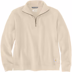 Carhartt Relaxed Fit Half Zip Sweat-shirt femme, beige, taille L pour Femmes