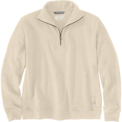 Carhartt Relaxed Fit Half Zip Sweat-shirt femme, beige, taille S pour Femmes