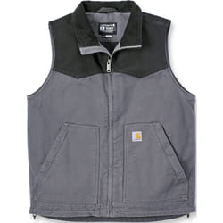 Carhartt Montana Rugged Flex Relaxed Fit Duck Gilet, noir-gris, taille S pour Hommes