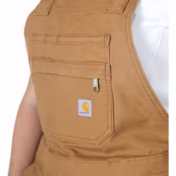 Carhartt Rugged Flex Relaxed Fit Canvas Ladies Salopette courte, brun, taille M pour Hommes