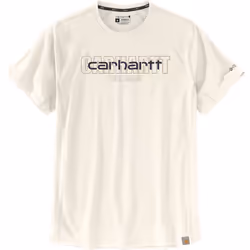Carhartt Force Relaxed Fit Midweight Short-Sleeve Logo Graphic T-shirt, beige, taille S pour Hommes