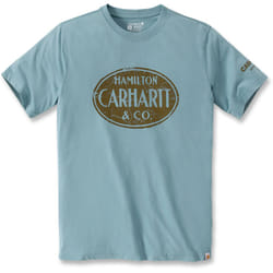 Carhartt Relaxed Fit Short-Sleeve Hamilton Graphic T-shirt, turquoise, taille S pour Hommes