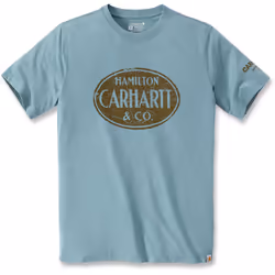 Carhartt Relaxed Fit Short-Sleeve Hamilton Graphic T-shirt, turquoise, taille S pour Hommes
