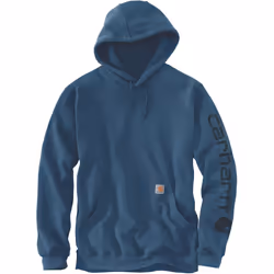 Carhartt Midweight Sleeve Logo 2025 Capuche, bleu, taille M pour Hommes