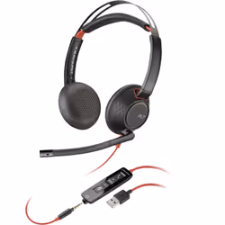 POLY Micro-casque Blackwire 5220 stéréo USB-A, Avec fil, Bureau/Centre d'appels, 100 - 10000 Hz, 164,2 g, Casque, Noir