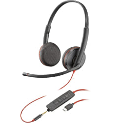 POLY Blackwire C3225 Stereo À la main Noir