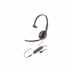 POLY Blackwire C3215, Avec fil, Bureau/Centre d'appels, 87 g, Casque, Noir