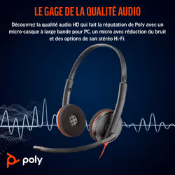 POLY Micro-casque Blackwire C3220 USB-C + étui de transport (lot) - Vue supplémentaire 5