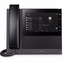 POLY Téléphone multimédia professionnel CCX 600 pour Microsoft Teams et compatible PoE