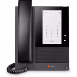 POLY Téléphone multimédia professionnel CCX 400 pour Microsoft Teams et compatible PoE, Téléphone IP, Noir, Combiné filaire,  ...