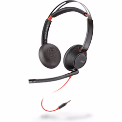 POLY Blackwire 5220 3,5 mm serre-tête, Avec fil, Bureau/Centre d'appels, 138,8 g, Casque, Noir