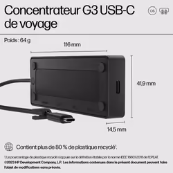 HP Concentrateur USB-C de voyage G3 - Vue supplémentaire 8