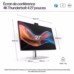 HP Écran pour conférence 4K Series 7 Pro 27 pouces - 727pm - Vue supplémentaire 7