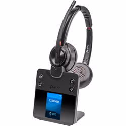 POLY Micro-casque Savi 8420 Office stéréo DECT 1 880-1 900 MHz, Sans fil, Bureau/Centre d'appels, 160 g, Casque, Noir
