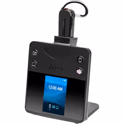 POLY Micro-casque convertible Savi 8445 Office DECT 1 880-1 900 MHz certifié Microsoft Teams, Station de base, 21 g, Noir