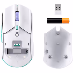 HP HyperX Pulsefire Haste 2 Core sf - Souris gamer (blanc/vert/violet) - Vue supplémentaire 8