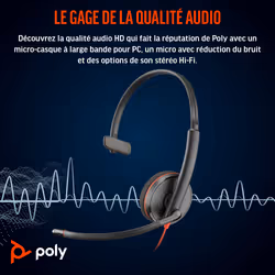 POLY Micro-casque Blackwire 3210 monaural USB-C + adaptateur USB-C/A - Vue supplémentaire 6