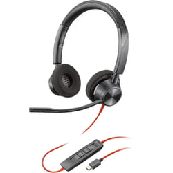 POLY Micro-casque Blackwire 3320 stéréo USB-C certifié Microsoft Teams + adaptateur USB-C/A