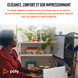 POLY Micro-casque Blackwire 3325 stéréo USB-C certifié Microsoft Teams + connexion 3,5 mm + adaptateur USB-C/A - Vue supplémentaire 5