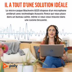 POLY Micro-casque Blackwire 8225 stéréo USB-C + adaptateur USB-C/A - Vue supplémentaire 4