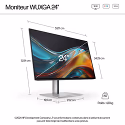 HP Écran WUXGA 24 pouces Série 7 Pro - 724pn - Vue supplémentaire 14