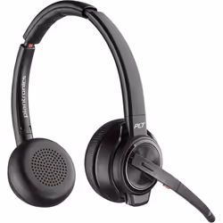 HP Poly Savi 8220, Sans fil, Bureau/Centre d'appels, Casque, Noir