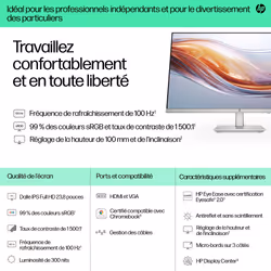 HP Series 5 23.8 inch FHD Height Adjust Monitor - 524sh - Vue supplémentaire 10