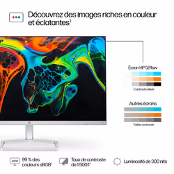 HP Series 5 23.8 inch FHD White Monitor - 524sw - Vue supplémentaire 10