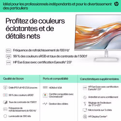 HP Series 5 23.8 inch FHD White Monitor - 524sw - Vue supplémentaire 8