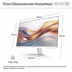 HP Series 5 23.8 inch FHD Monitor with Speakers - 524sa - Vue supplémentaire 11