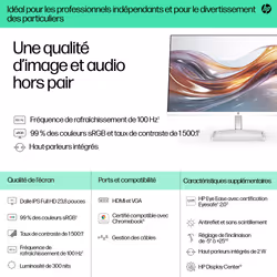 HP Series 5 23.8 inch FHD Monitor with Speakers - 524sa - Vue supplémentaire 8